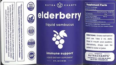 Elderberry Liquid Sambucus label