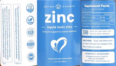 Zinc Liquid label