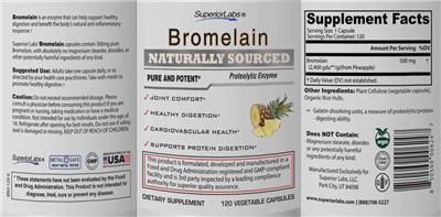 Bromelain label