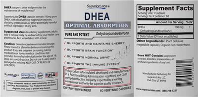 DHEA label