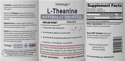 L-Theanine label