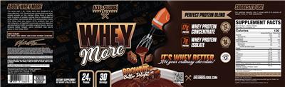 Whey More Brownie Batter Delight label