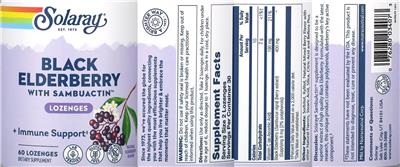 Black Elderberry with SambuActin Natural Elderberry Flavor label