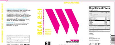 BCAA 2:1:1 Pomegranate Acai label
