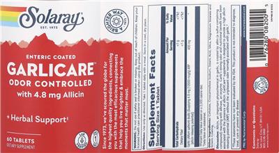 Enteric Coated GarliCare label