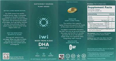 DHA Omega-3 label