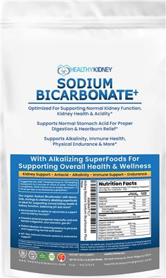 Sodium Bicarbonate+ label