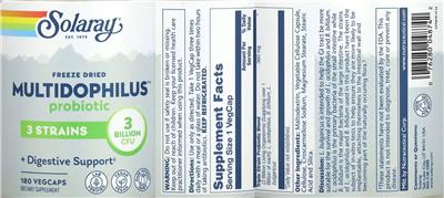 Freeze Dried Acidophilus Probiotic label