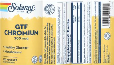 GTF Chromium 200 mcg label