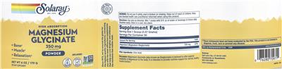 High Absorption Magnesium Glycinate 350 mg Unflavored label