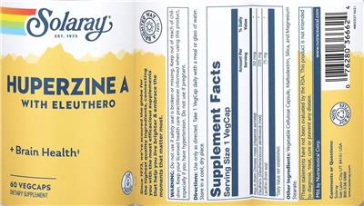 Huperzine A with Eleuthero label