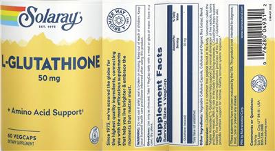 L-Glutathione 50 mg label