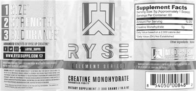 Creatine Monohydrate label