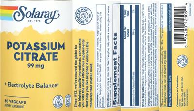 Potassium Citrate 99 mg label