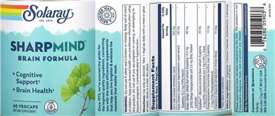 SharpMind Brain Formula label