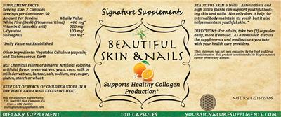 Beautiful Skin & Nails label