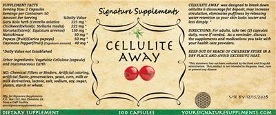Cellulite Away label