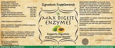 Max Digest Enzymes label