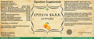 Epstein Barr Support label