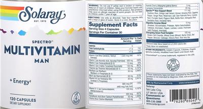 Spectro Multivitamin Man label