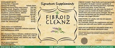 Fibroid Cleanz label