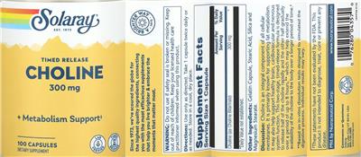 Choline 300 mg Timed Release  label