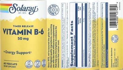 Vitamin B-6 50 mg Timed Release label