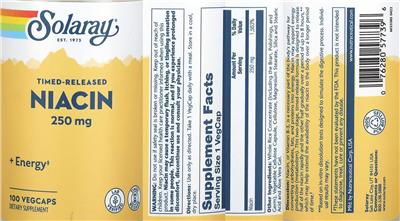 Niacin 250 mg Timed-Released label