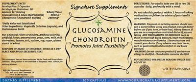 Glucosamine Chondroitin label
