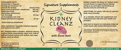 Kidney Cleanz label