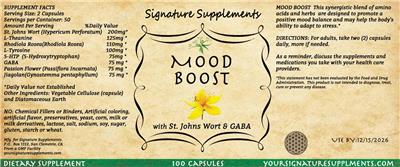 Mood Boost label