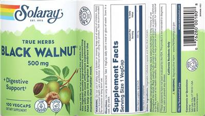 Black Walnut 500 mg label