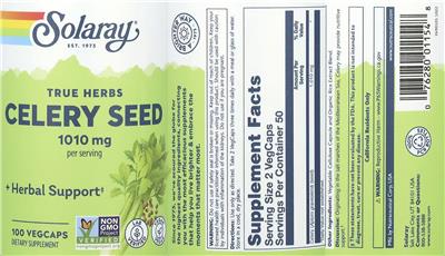 Celery Seed 1010 mg label