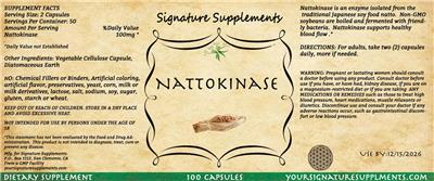 Nattokinase label