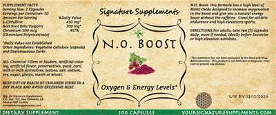 N.O. Boost label