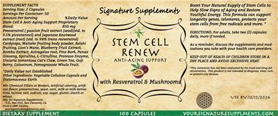 Stem Cell Renew label