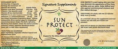 Sun Protect label