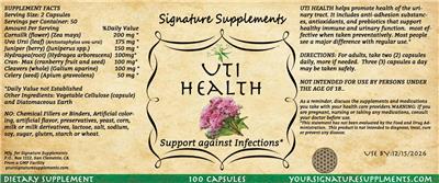 UTI Health label