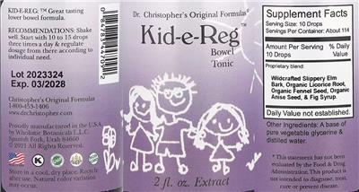 Kid-e-Reg label