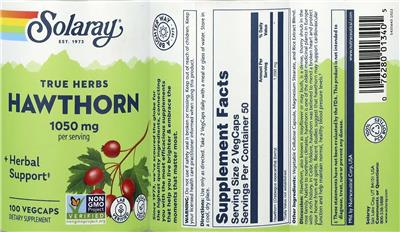 Hawthorn 1050 mg label
