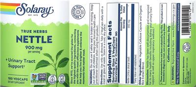 Nettle 900 mg label