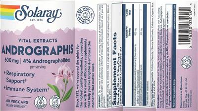 Andrographis 600 mg label