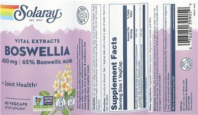 Boswellia 450 mg label