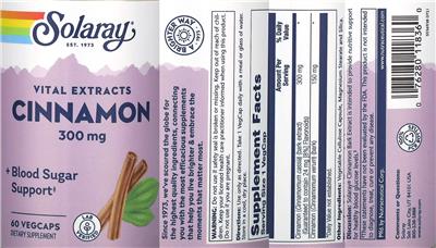 Cinnamon 300 mg label