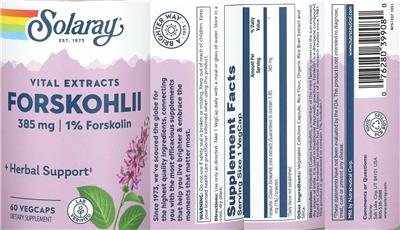 Forskohlii 385 mg label
