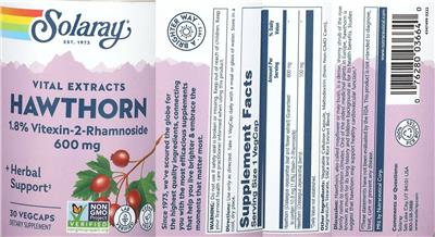 Hawthorn 600 mg label