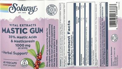 Mastic Gum 1000 mg label