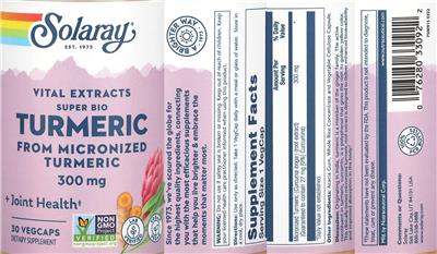 Super Bio Turmeric 300 mg label