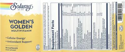 Women's Golden Multivitamin label
