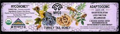 Turkey Tail Honey label